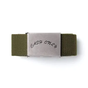 CASH ONLY LOGO BELT - GREEN