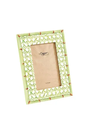 Caspari Green Trellis 4x6 Frame