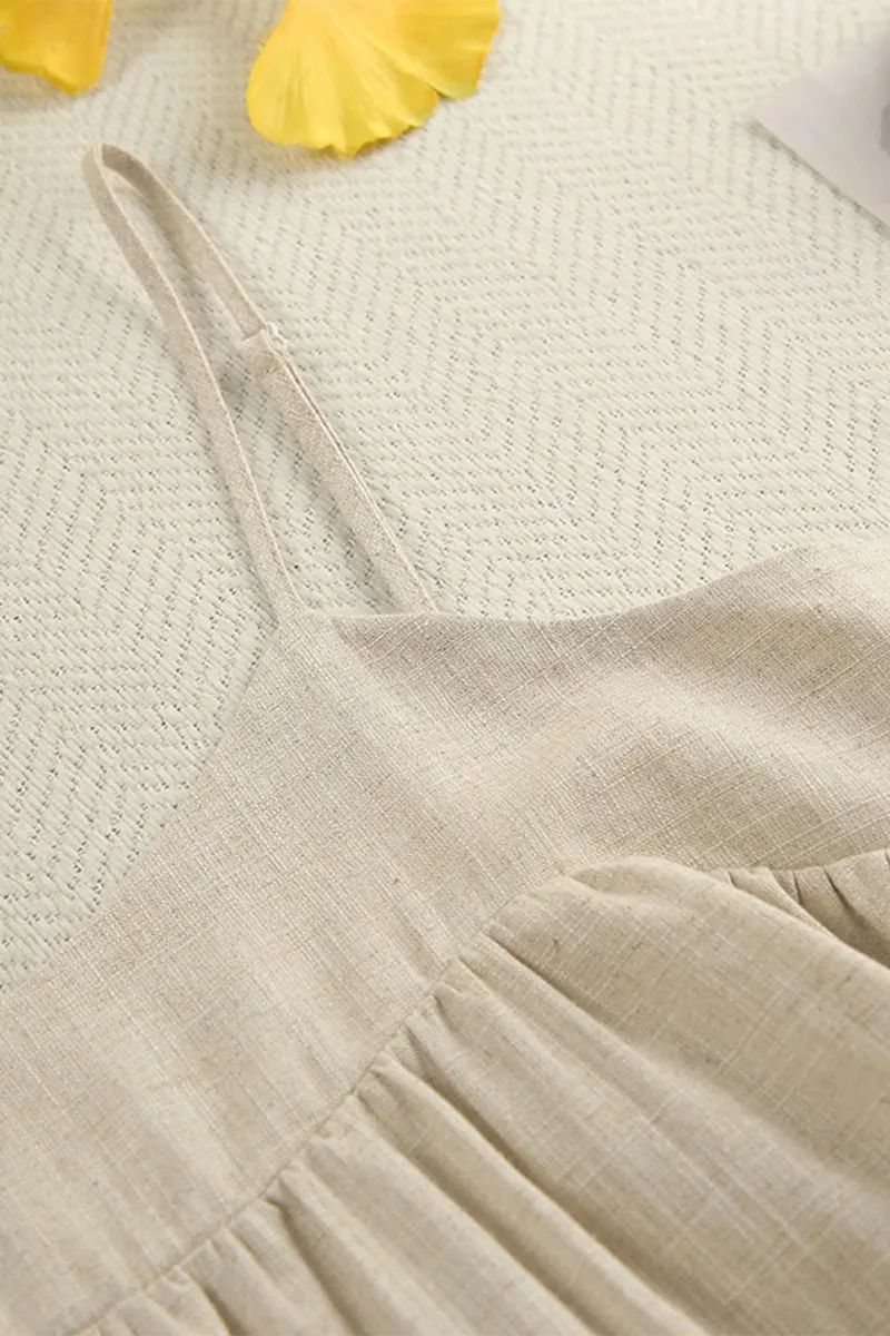 Casual Pocket Patchwork U Neck Sling Dresses