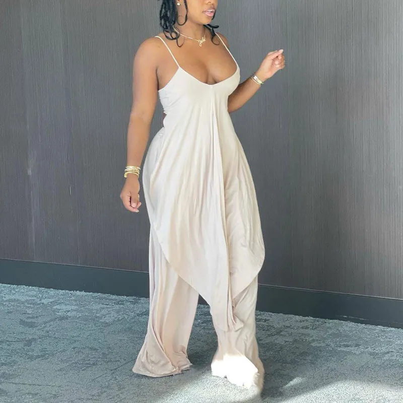 Casual Sling Top & Loose Pant 2-piece Set