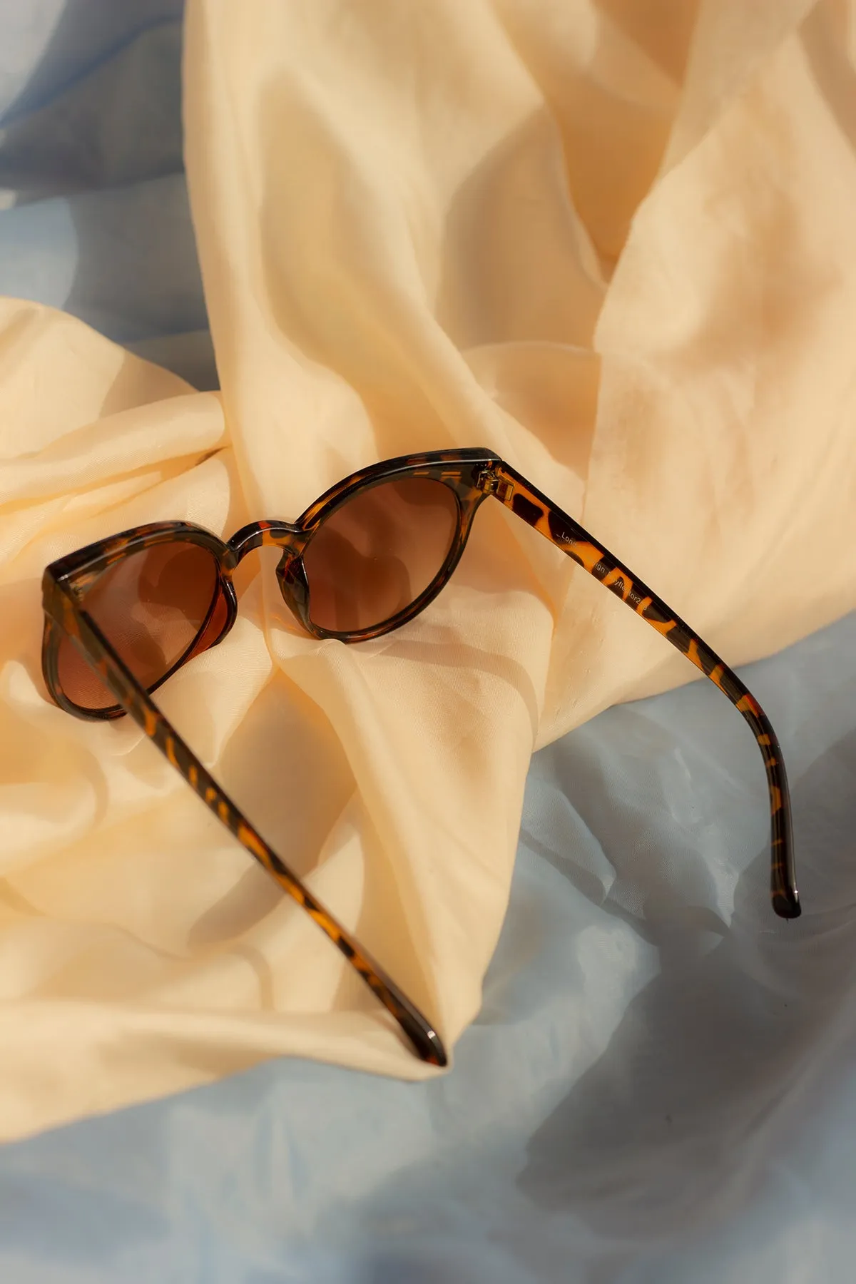 Cat Eye Sunglasses with Brow Line
