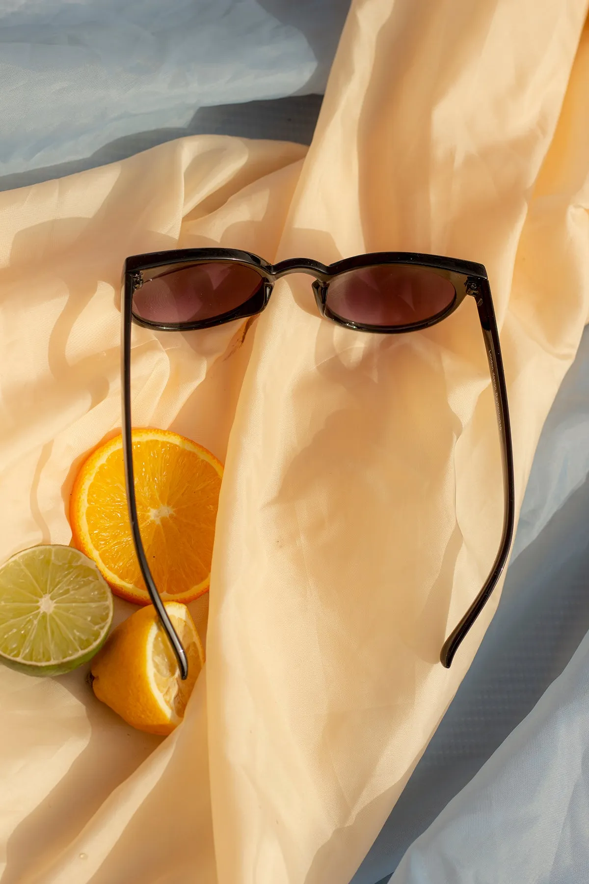 Cat Eye Sunglasses with Brow Line