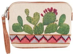 Catchfly Prickly Pear Cactus Cosmetic Pouch