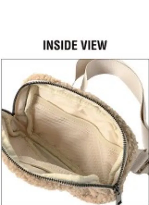 C.C CAMEL SHERPA FANNY PACK / SLING BAG