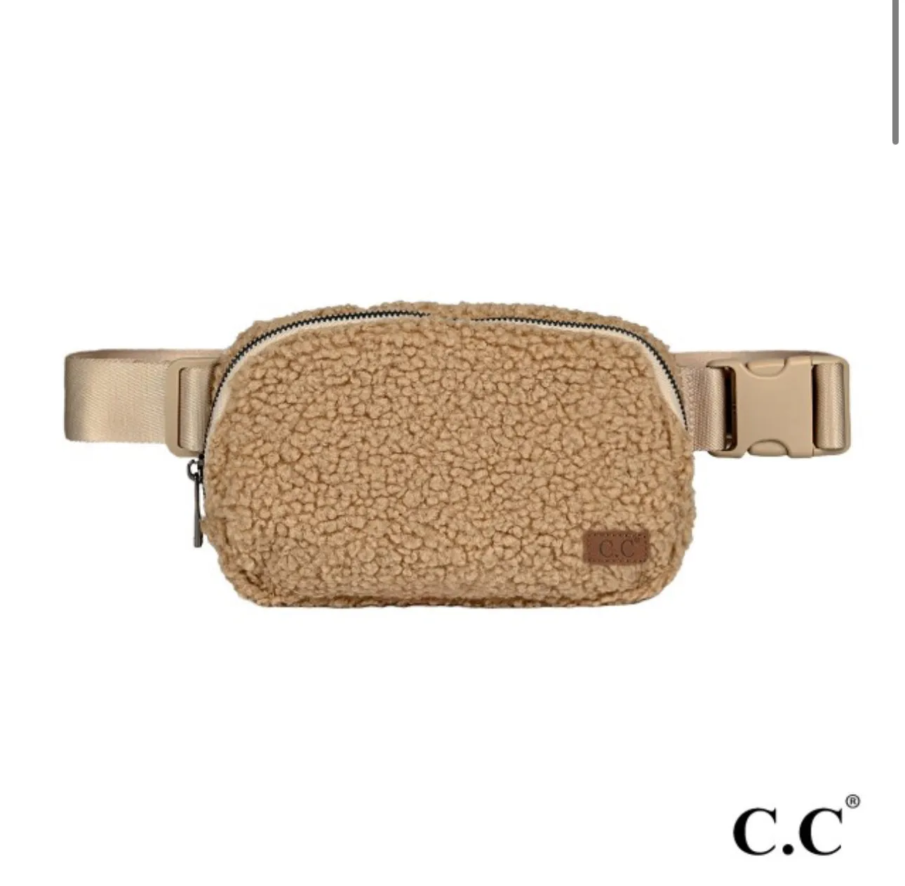 C.C CAMEL SHERPA FANNY PACK / SLING BAG
