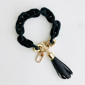 Chain Link Keychain Bangle - BLK