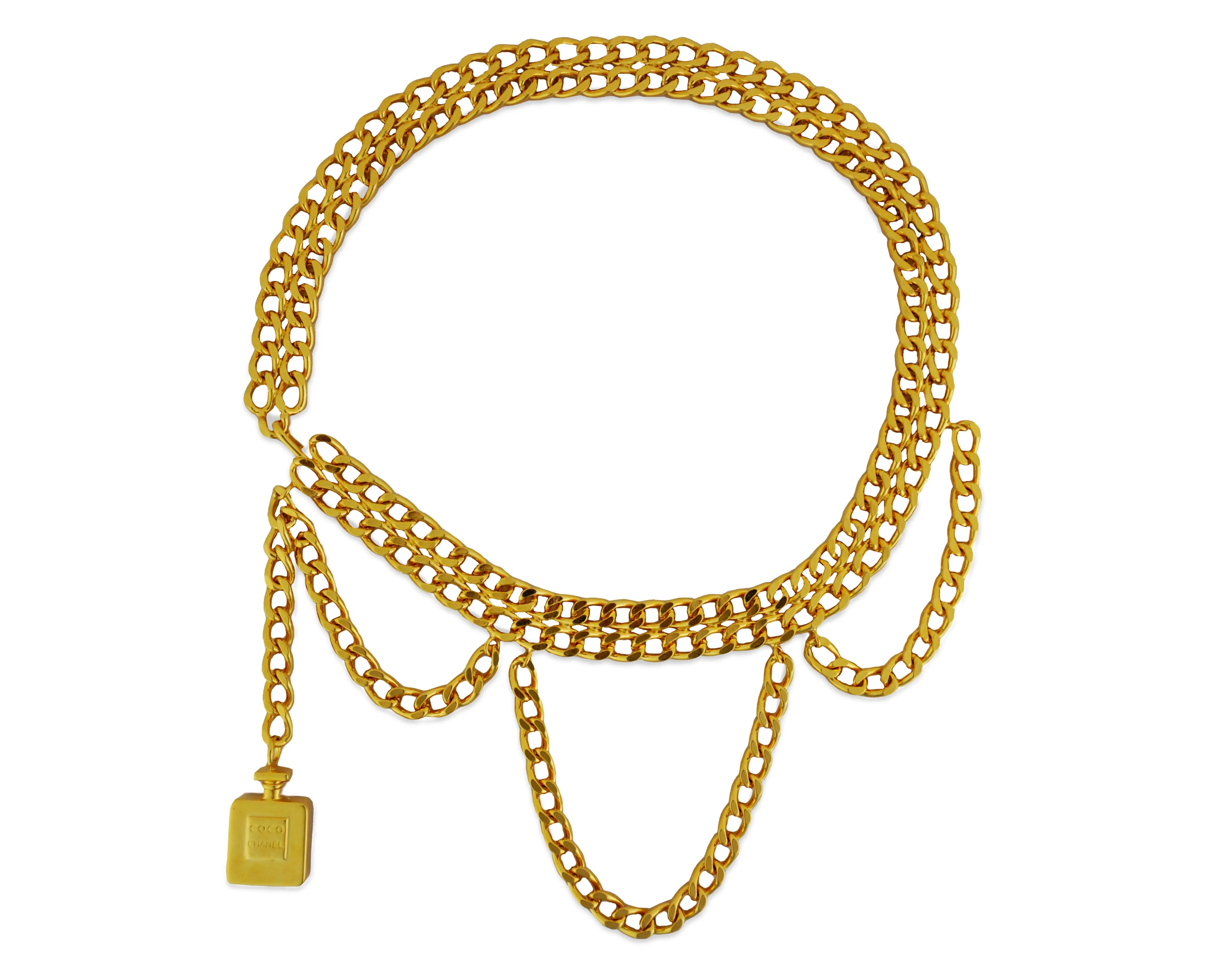 Chanel Vintage Rare Perfume Bottle Chain Belt