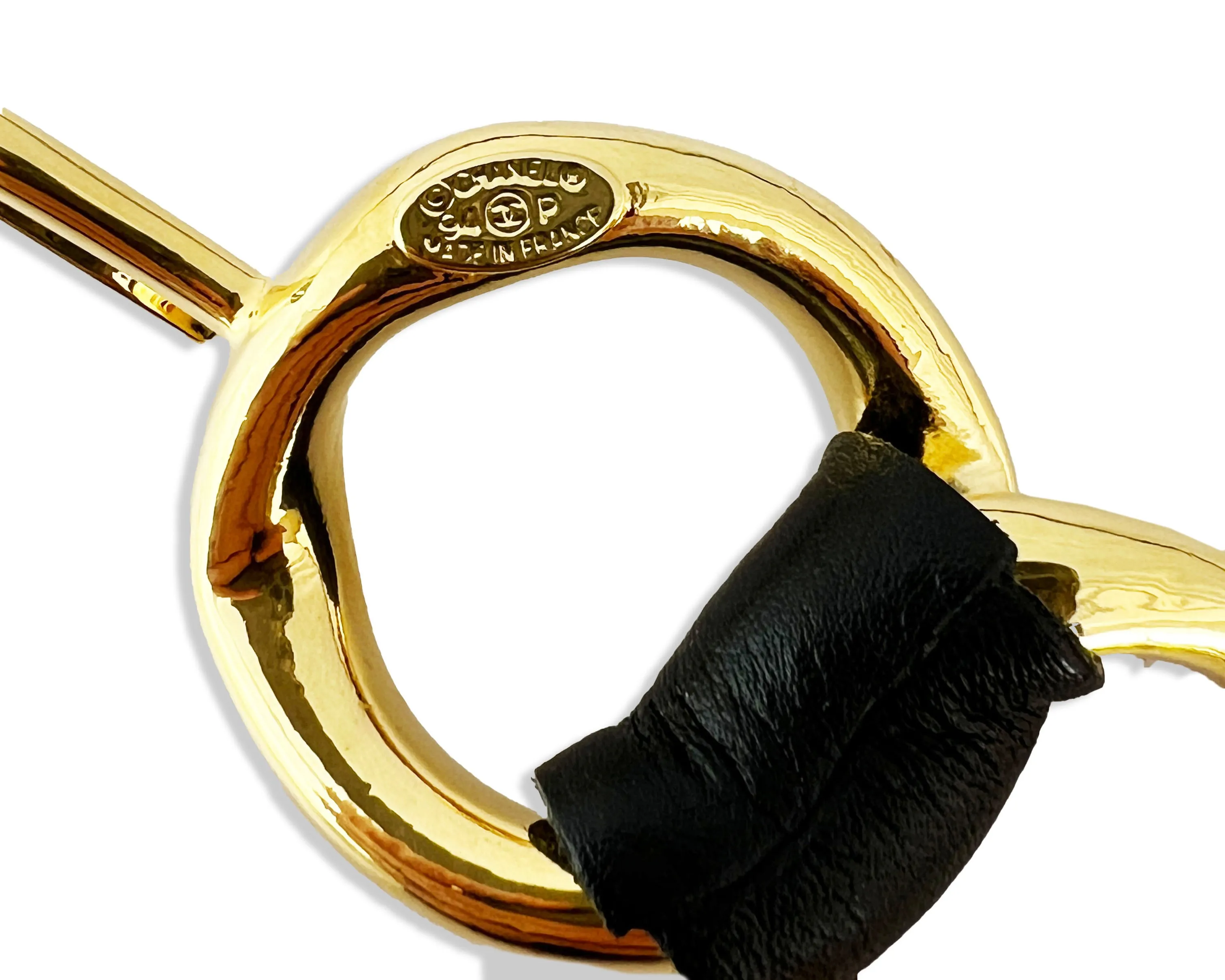 Chanel Vintage Rare XL “COCO CHANEL” Letter Leather Chain Belt