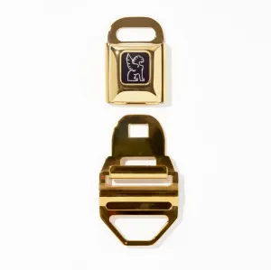 Chrome Seatbelt Buckle Lg (2") - Gold