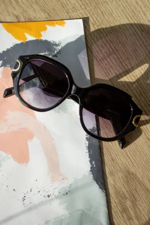 Circle Arm Detail Oversize Sunglasses