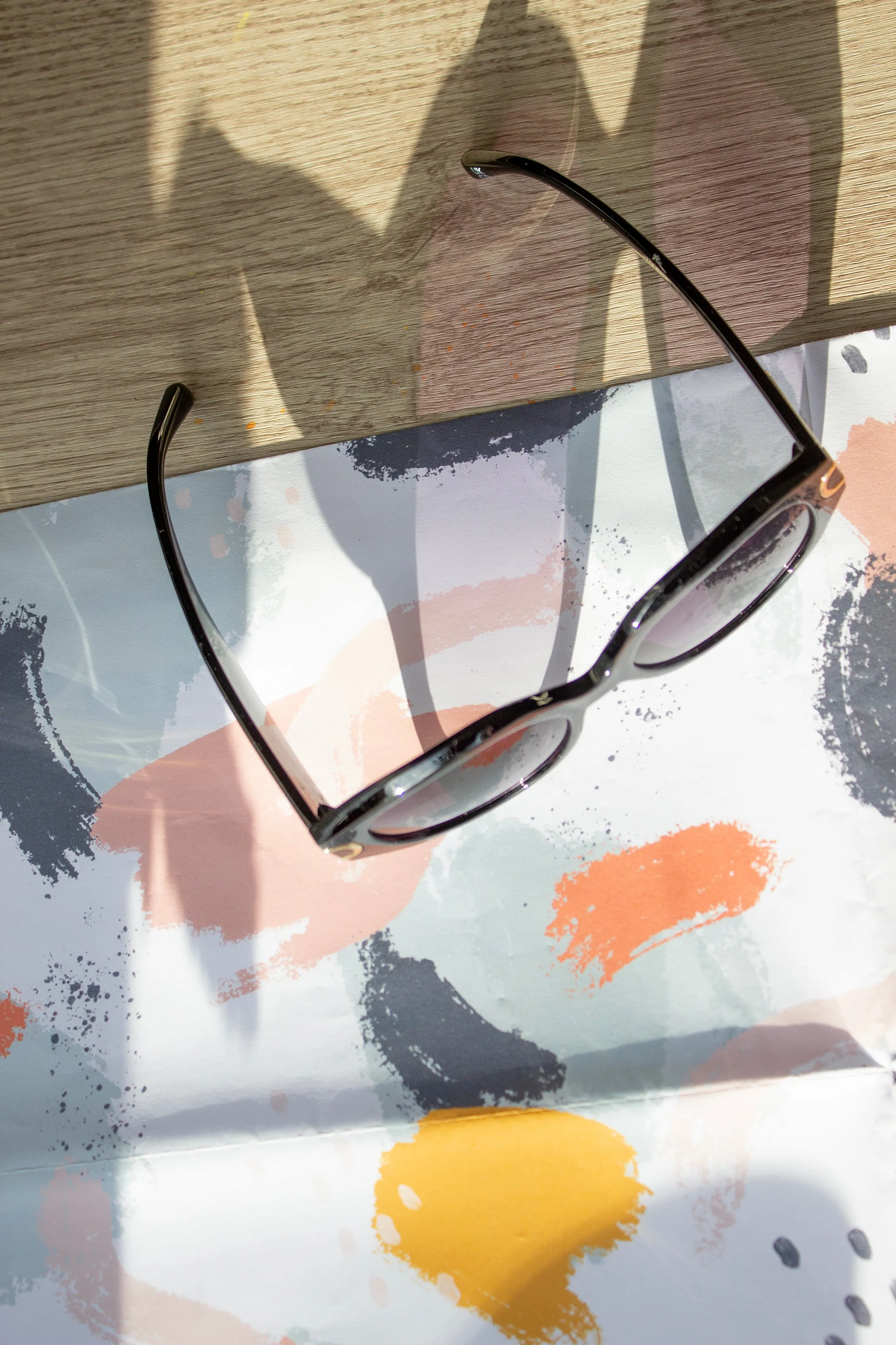 Circle Arm Detail Oversize Sunglasses