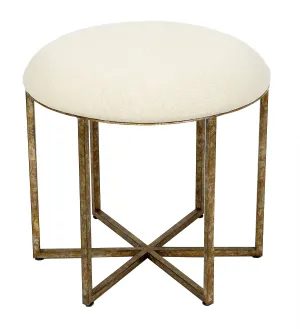 Circlet Round Stool with Gold Champagne Finish