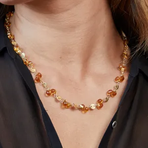 Citrine Coin Necklace