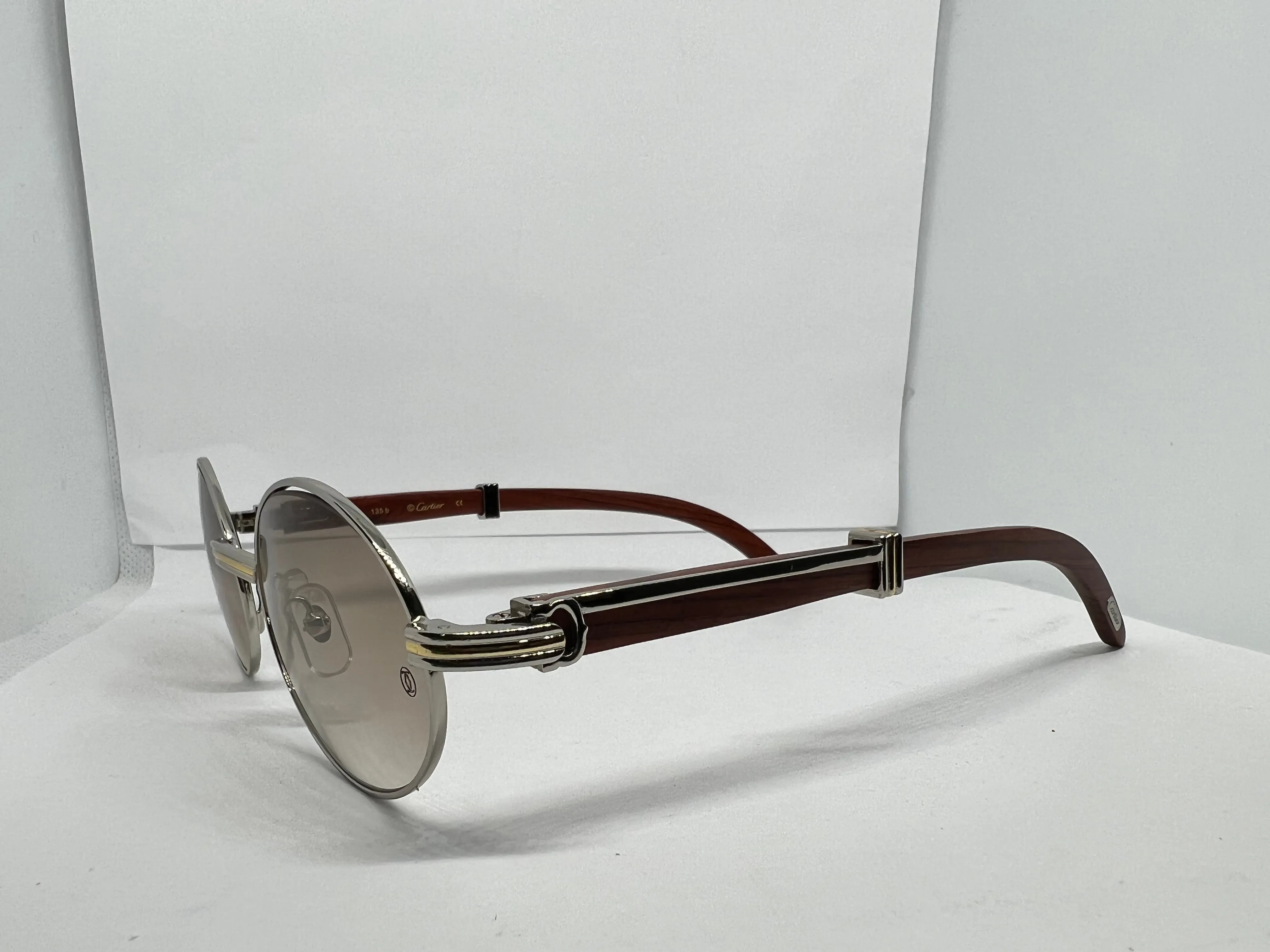 Classic 53-22 Cartier Ovals w/ Tan Tinted Lenses & Cartier Arms