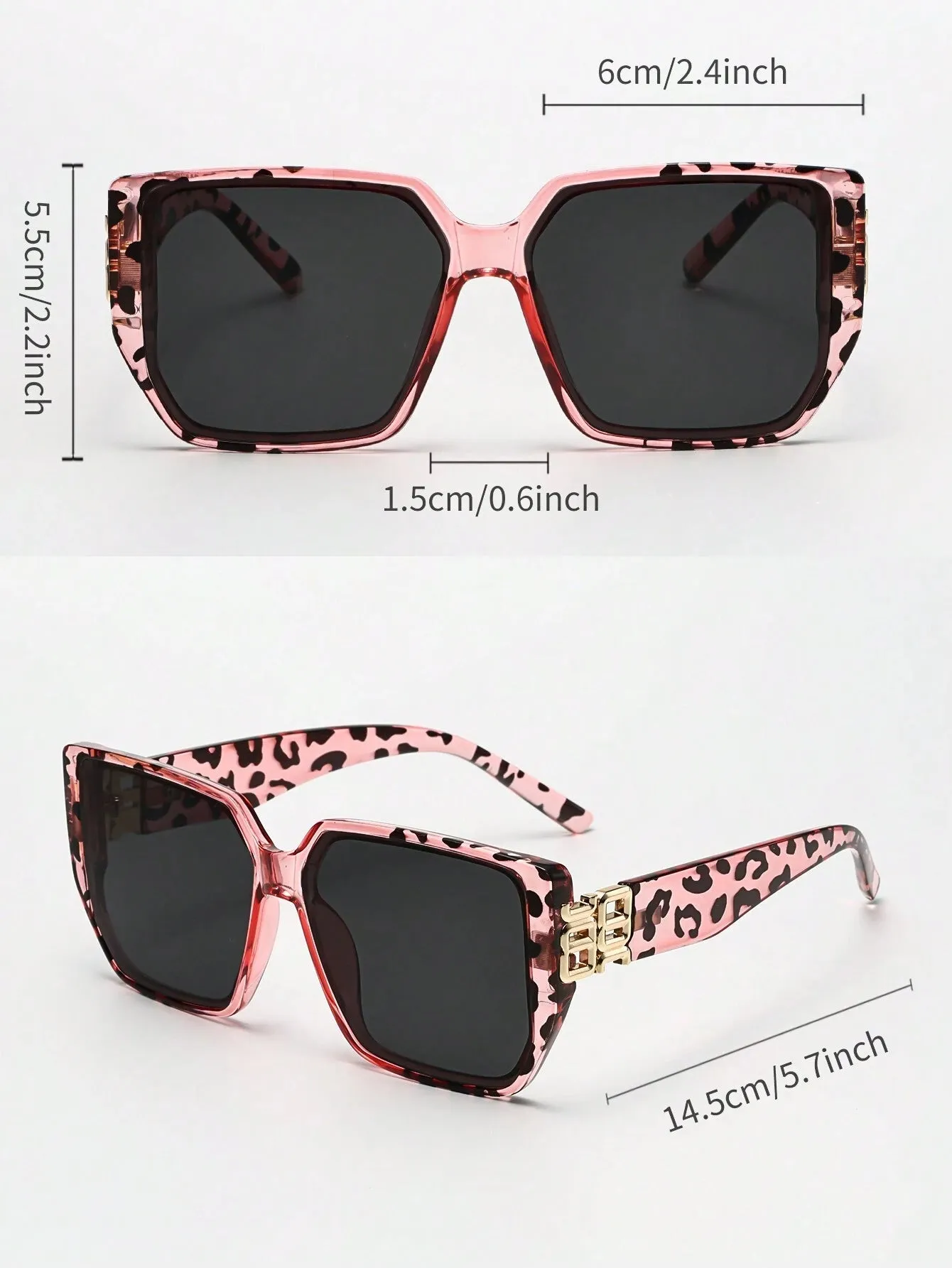 Classic Retro Square Frame Plastic Sunglasses