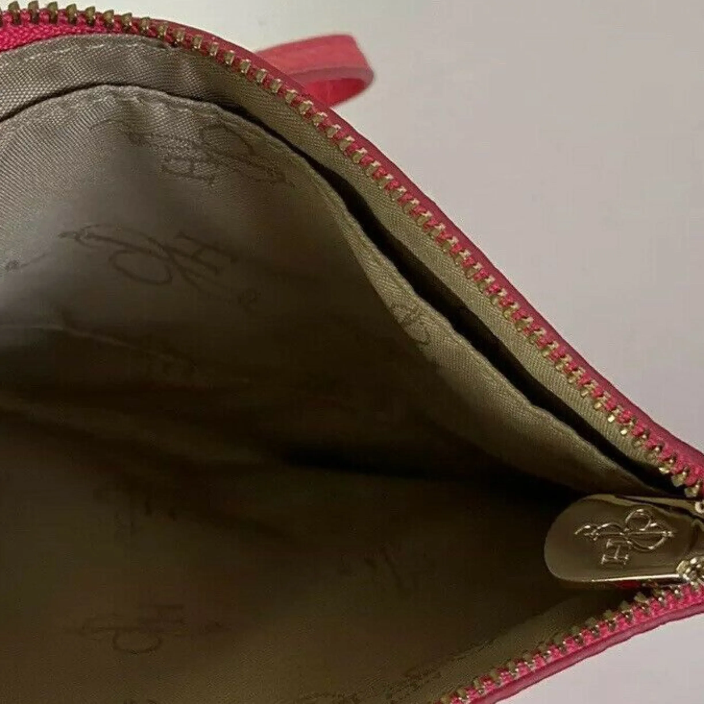 COLE HAAN Red Leather Wristlet