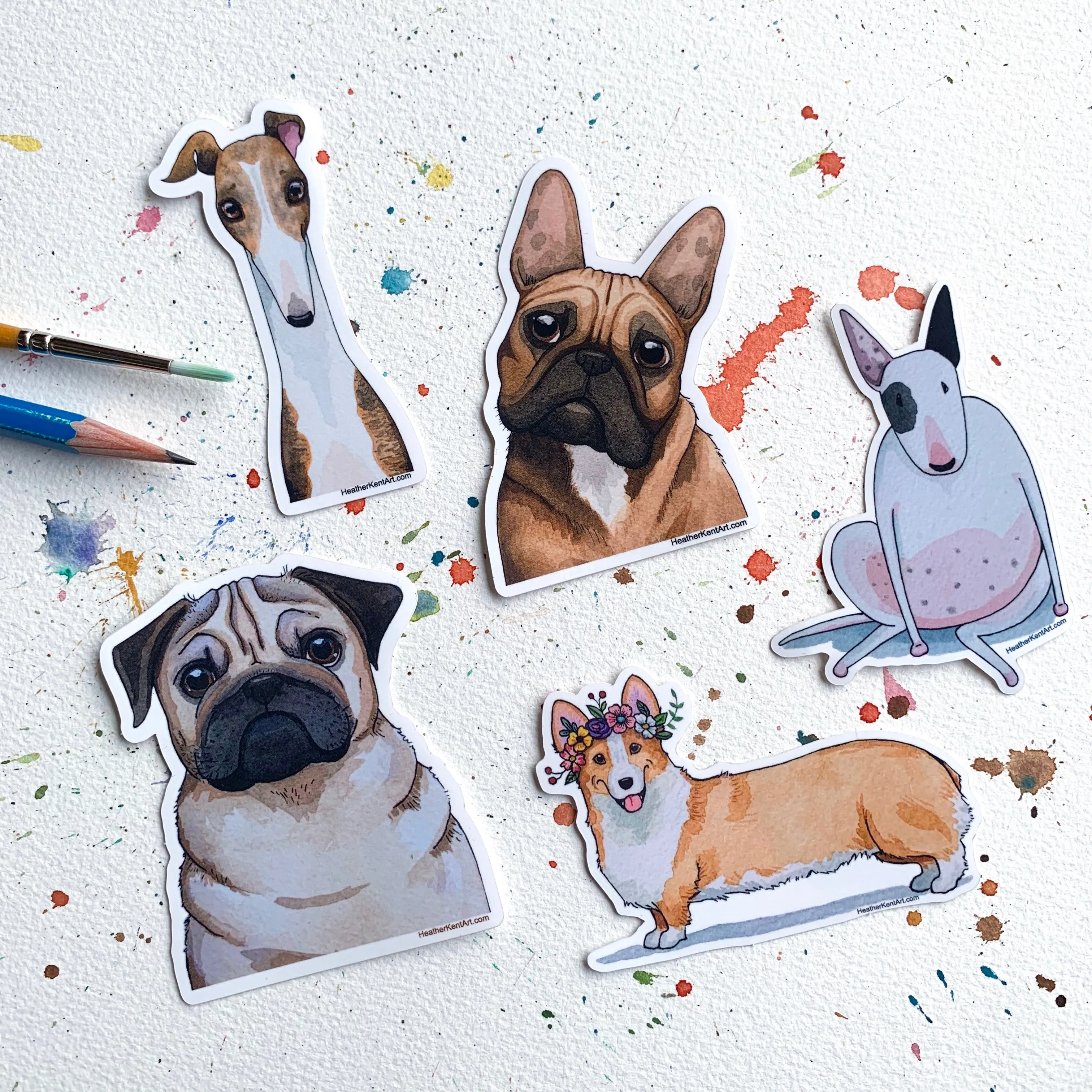 Corgi Dog Vinyl Stickers, 3 inch, Doggos Sticker, FREE SHIPPING