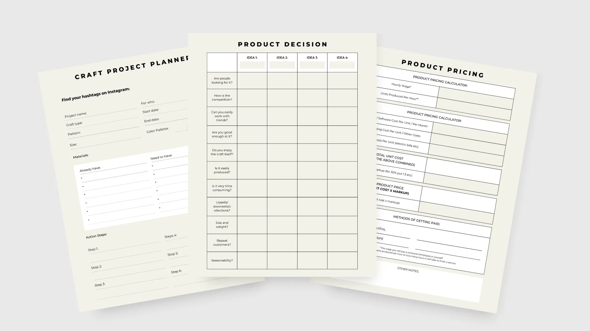 Creative Business Planner and Organizer - Instant Download
