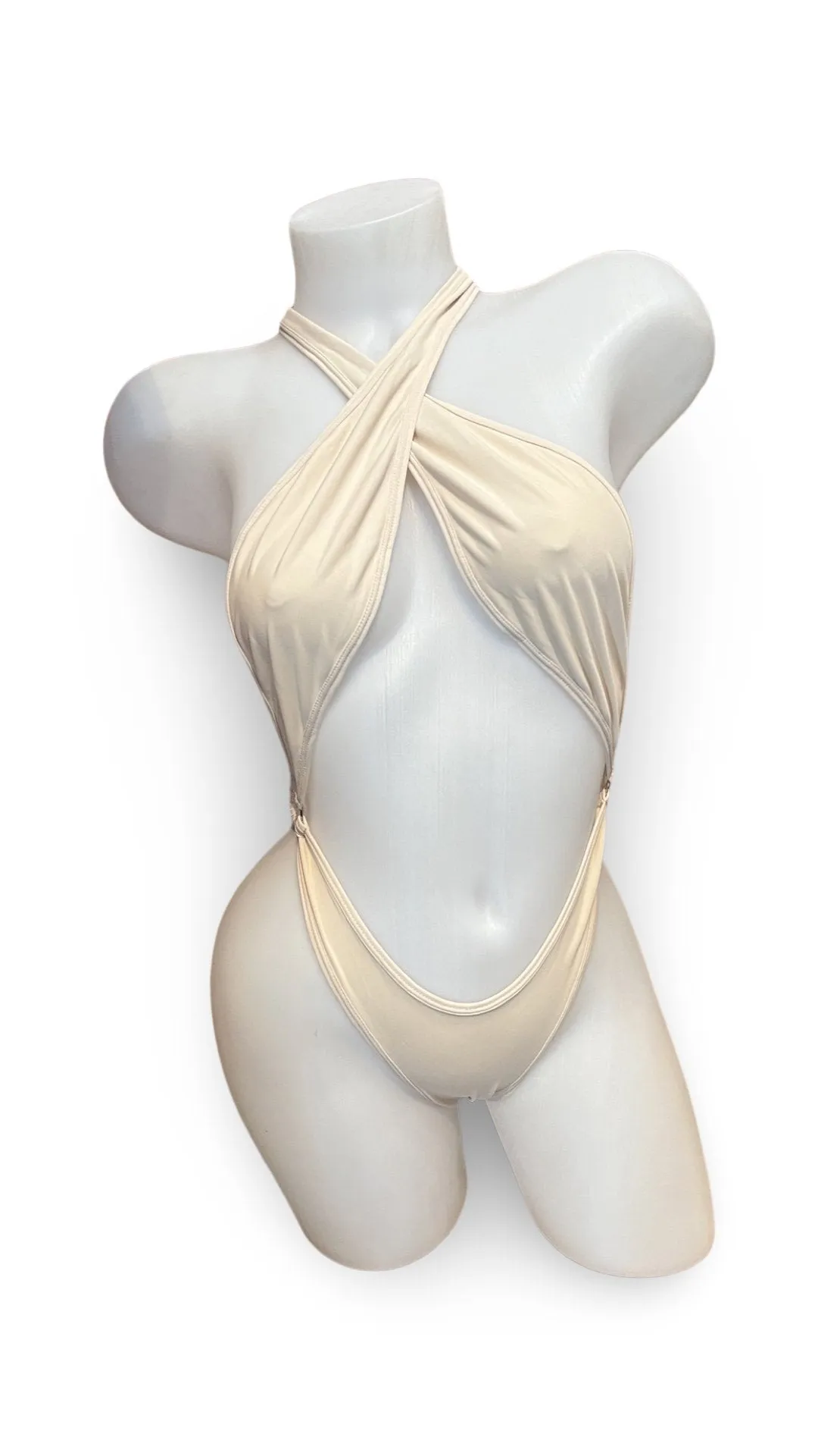 Criss Cross Sling Shot - Nude