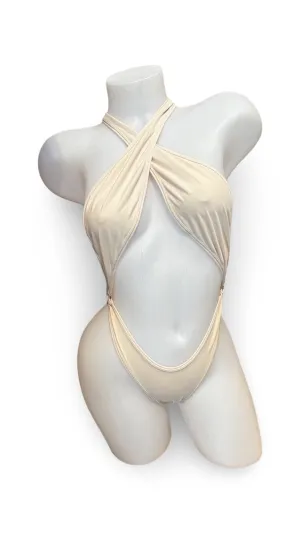 Criss Cross Sling Shot - Nude