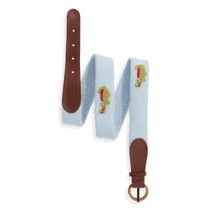 Crochet Belt -- Blue with Gators