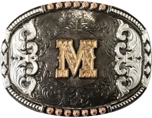 Crumrine Initial Western Belt Buckle (Multiple Initials Available)