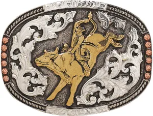 Crumrine Tri Color Bull Rider Belt Buckle