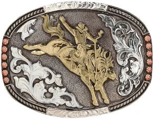 Crumrine Tri Color Saddle Bronc Belt Buckle