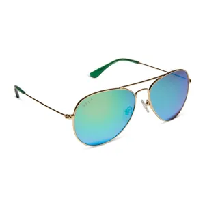 Cruz Gold/Green Mirror Polarized by DIFF | Green Mirror