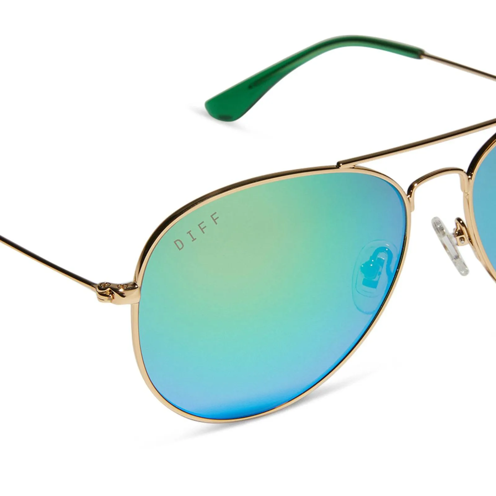 Cruz Gold/Green Mirror Polarized by DIFF | Green Mirror