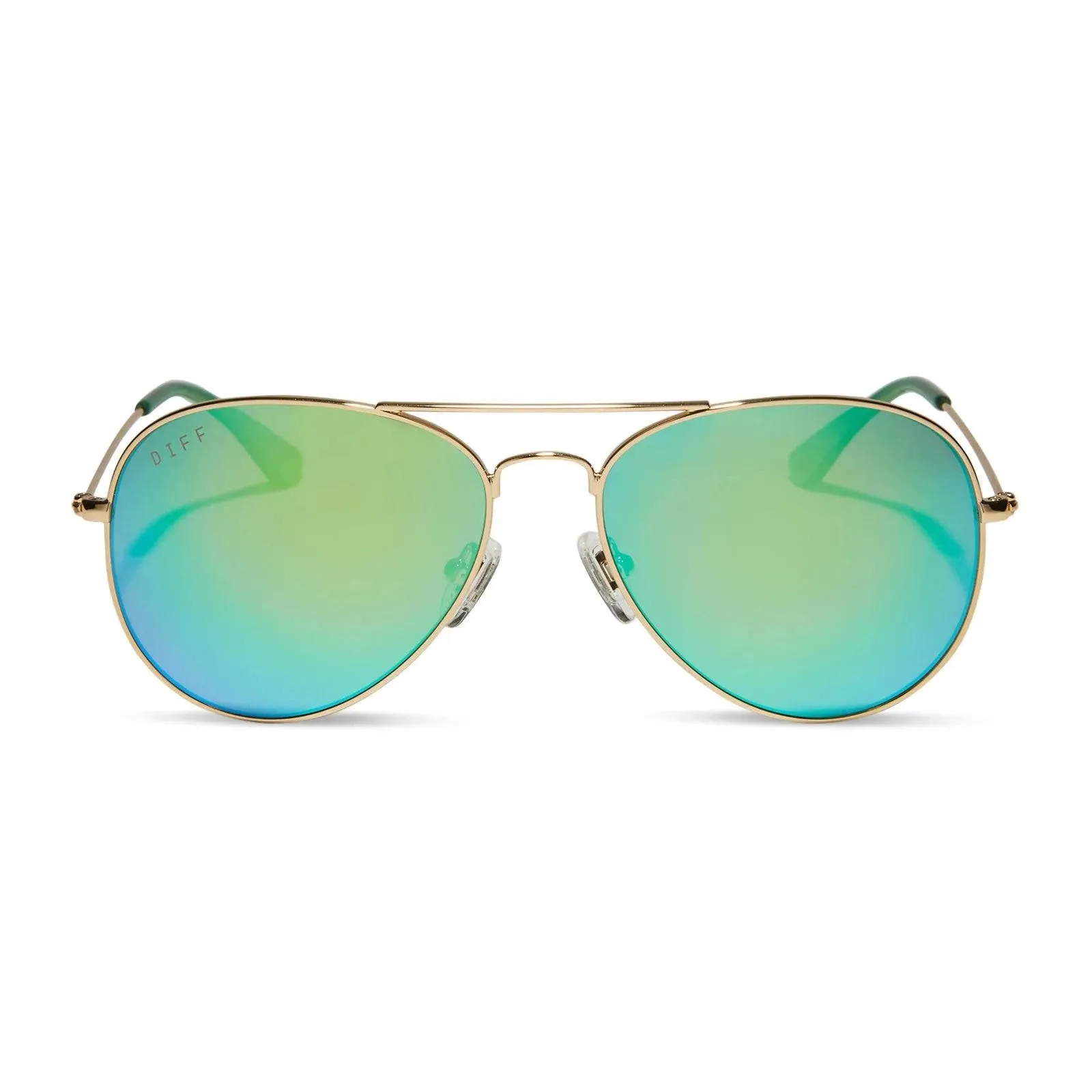 Cruz Gold/Green Mirror Polarized by DIFF | Green Mirror
