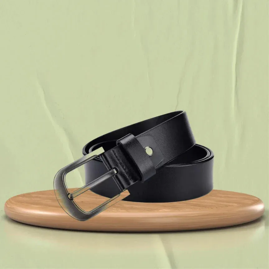 Customized Men's Wallet and Belt - Black