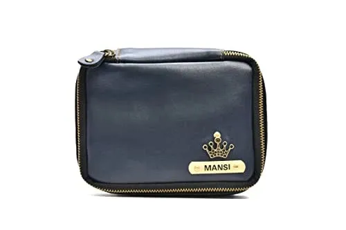 Customized Women's Croc Sling Bag   Mini Make up kit - Pink Royal Blue