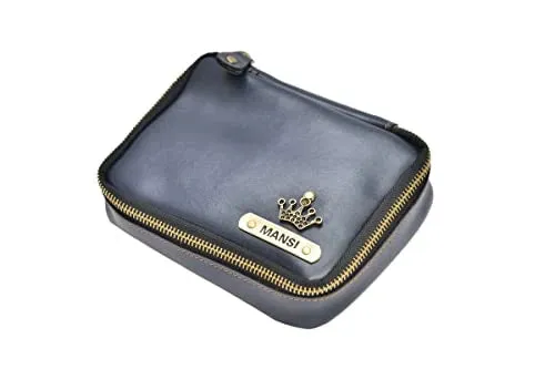 Customized Women's Croc Sling Bag   Mini Make up kit - Pink Royal Blue