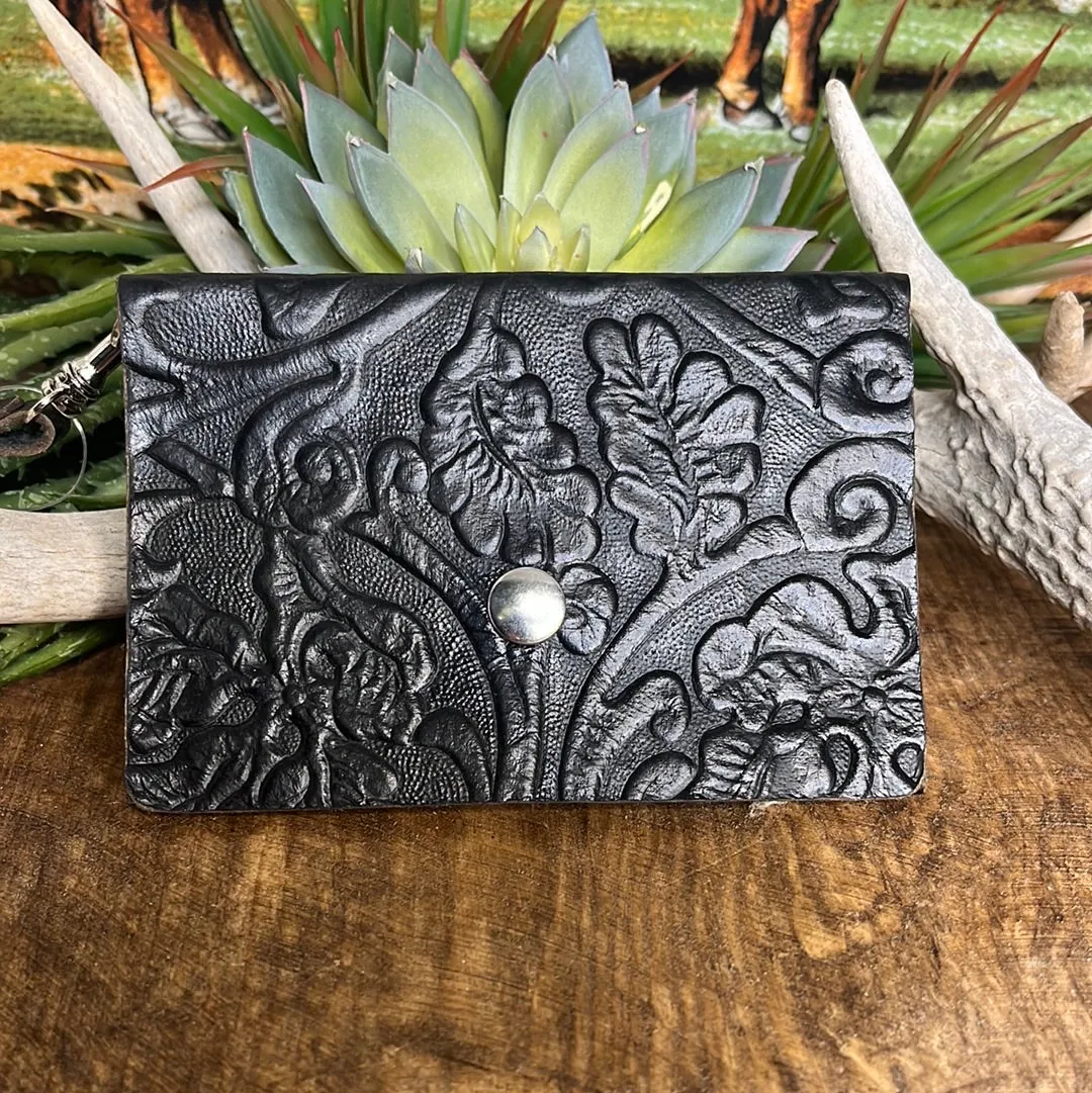 Dawn Hair on Hide  or Tooled Leather Wristlet