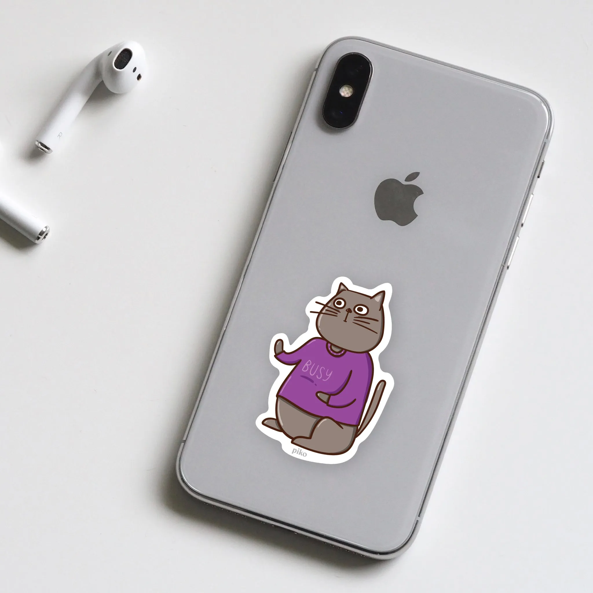 Decal Sticker / Busy Bum Cat