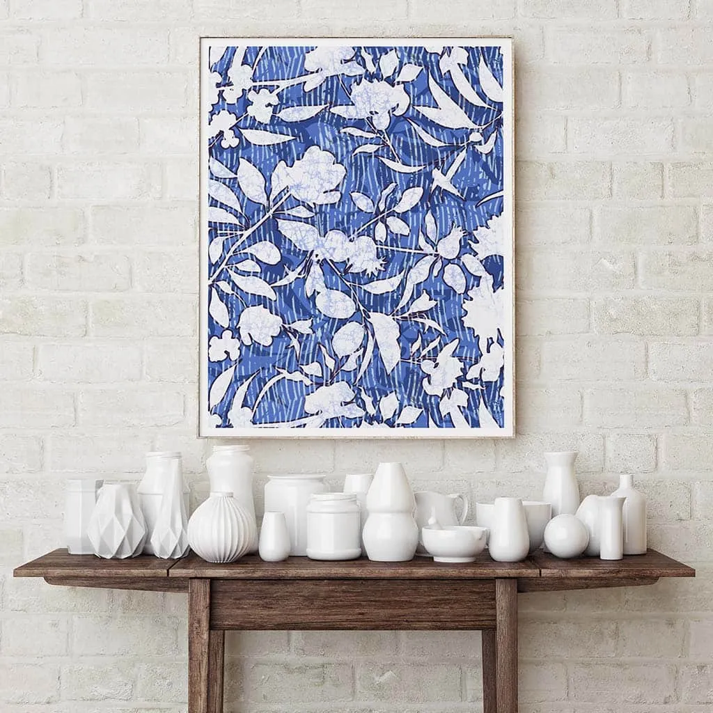 Deep Blue Garden Fine Art Print