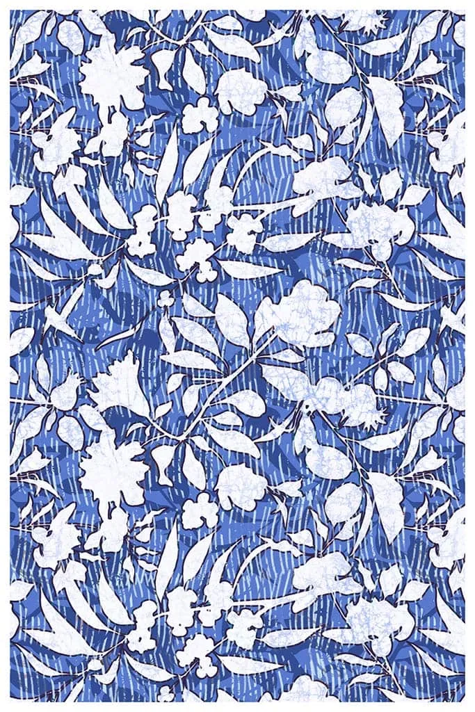 Deep Blue Garden Fine Art Print