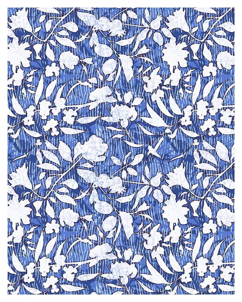 Deep Blue Garden Fine Art Print