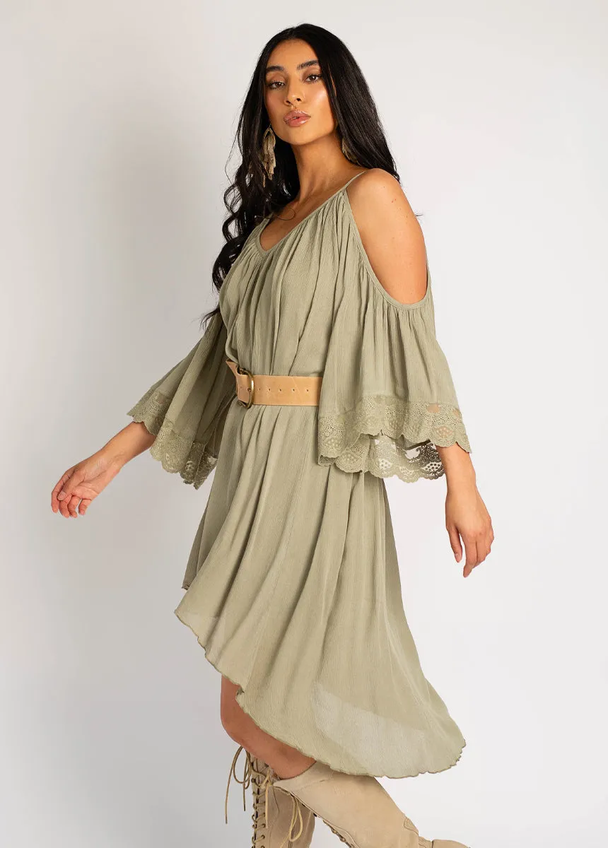 Dela Dress in Greensmoke