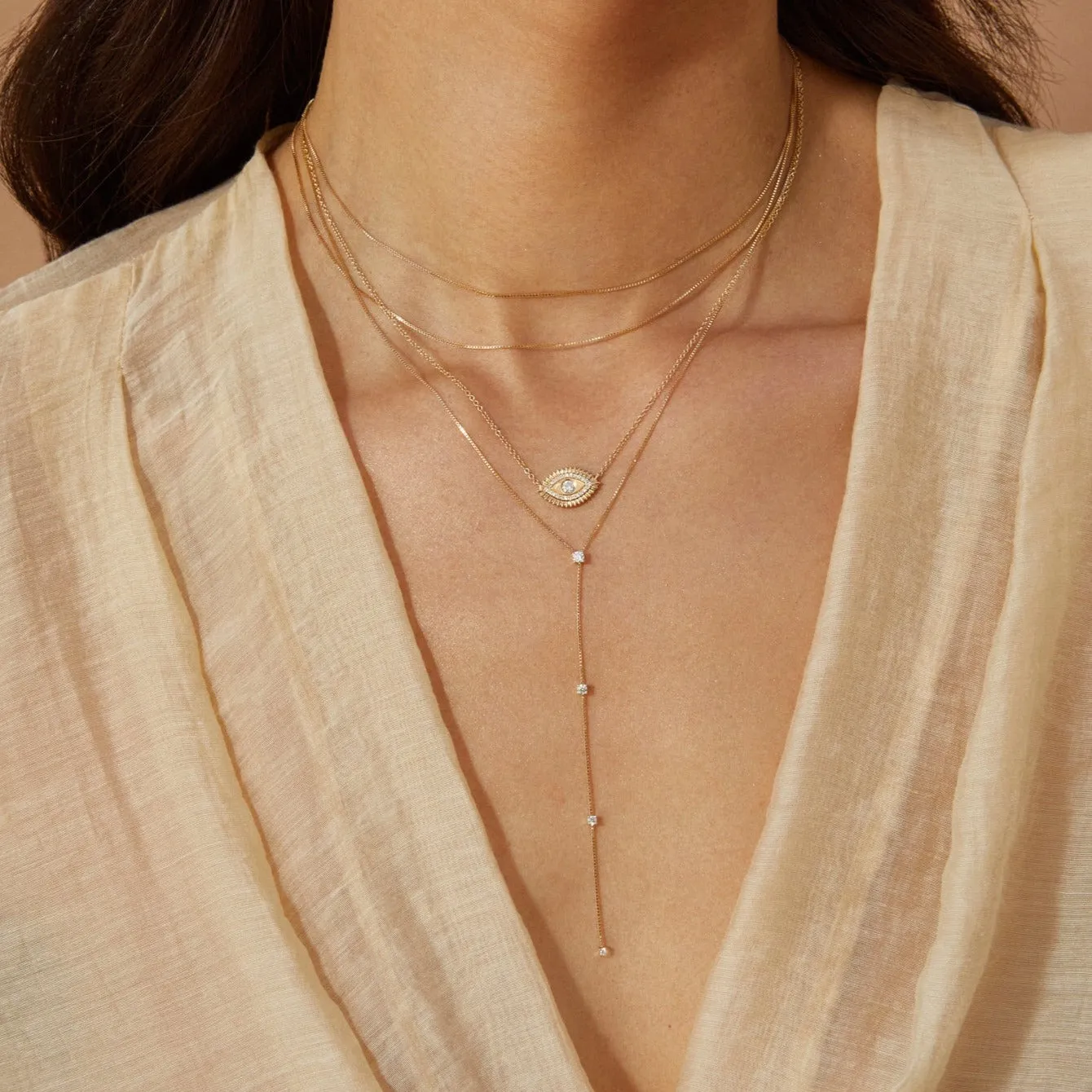 Diamond Callae Lariat Necklace
