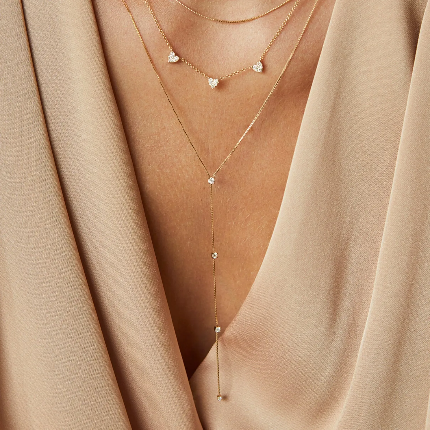 Diamond Callae Lariat Necklace