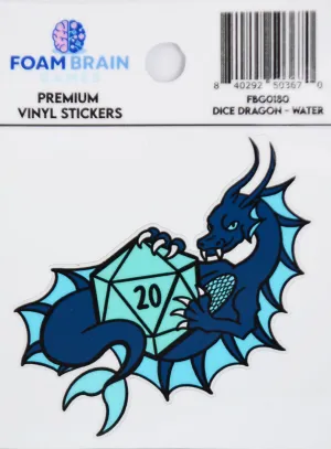 Dice Dragon Sticker: Water