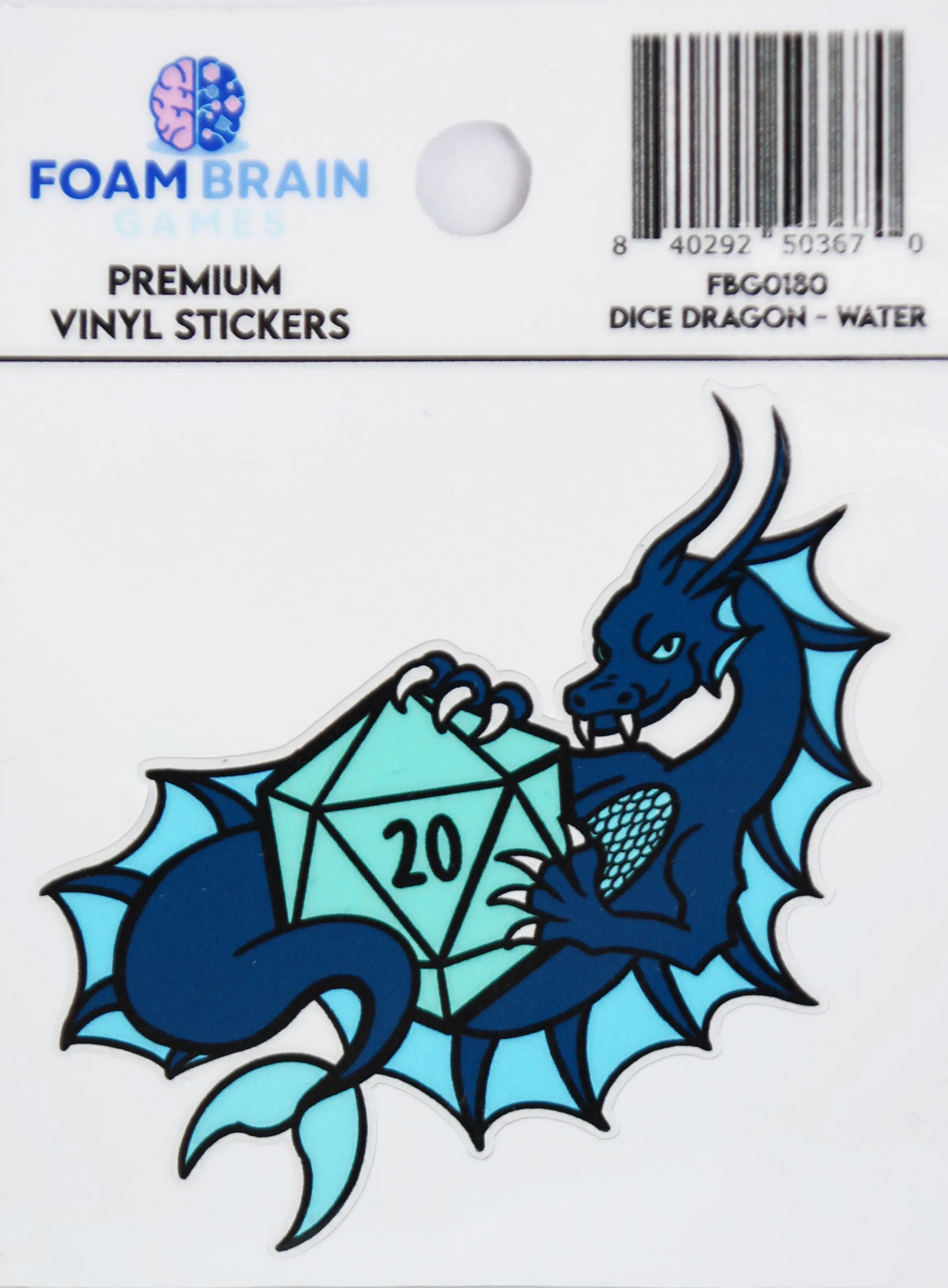 Dice Dragon Sticker: Water