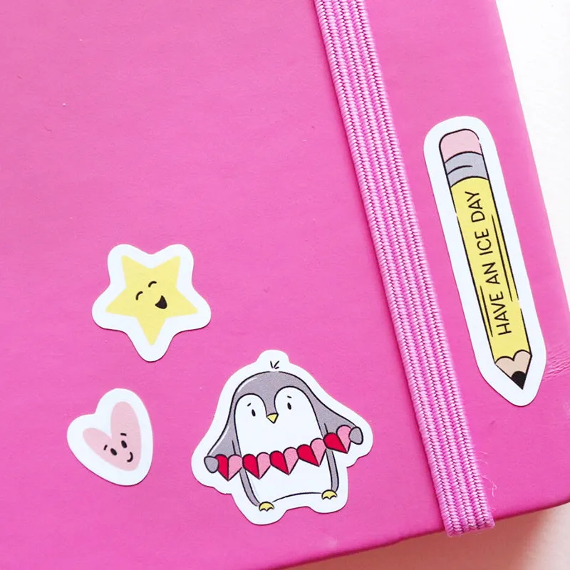 Do Cool Stuff Penguin Sticker Sheet by Sian Shrimpton