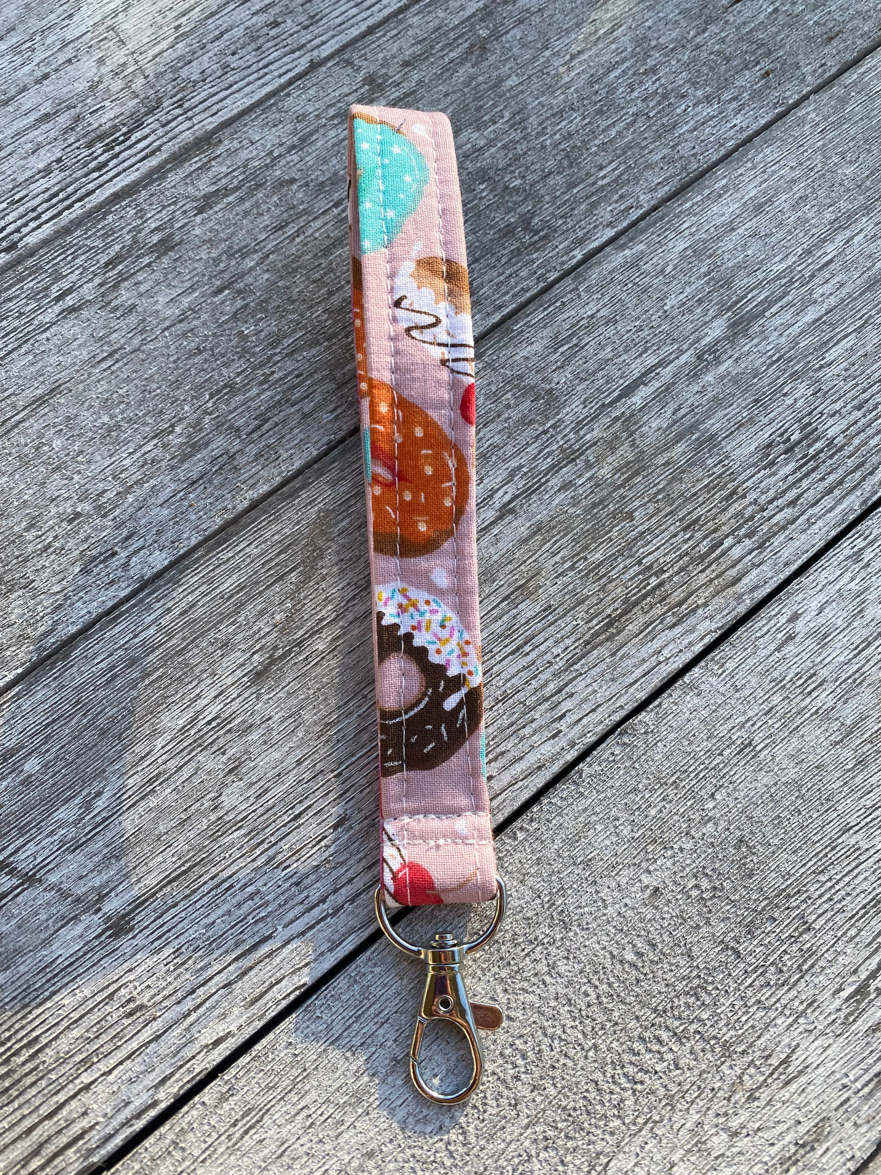 Donut Key Fob Wristlet keychain
