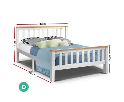Double Full Size Wooden Bed Frame PONY Timber Mattress Base Bedroom Kids