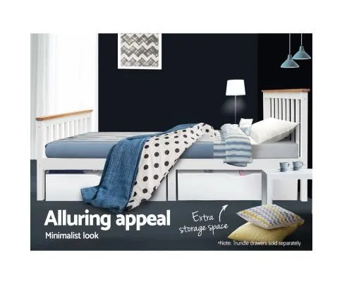 Double Full Size Wooden Bed Frame PONY Timber Mattress Base Bedroom Kids