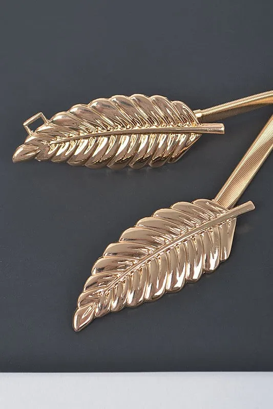 Double Leaf Elastic Metal Belt (2 colors)
