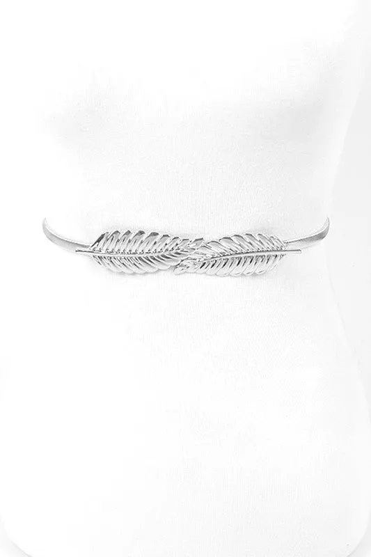 Double Leaf Elastic Metal Belt (2 colors)